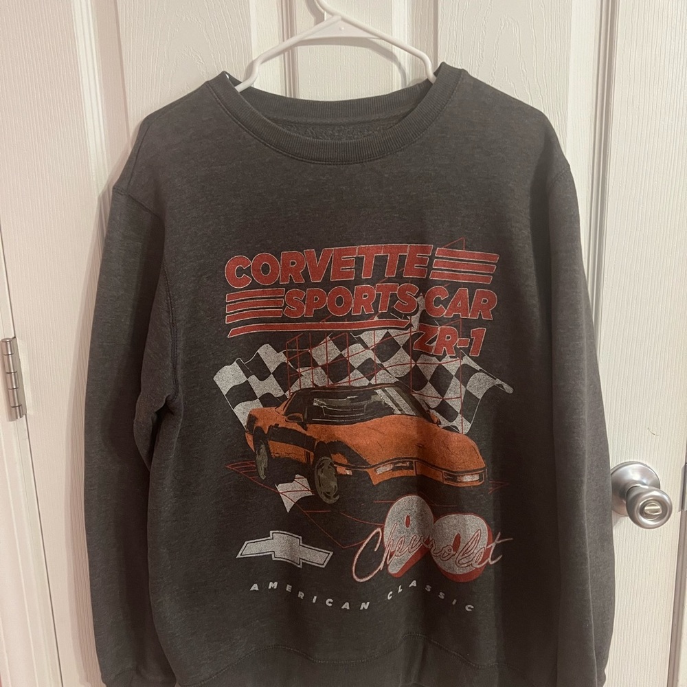 Corvette Sports Car Graphic Crewneck Sweatshirt
